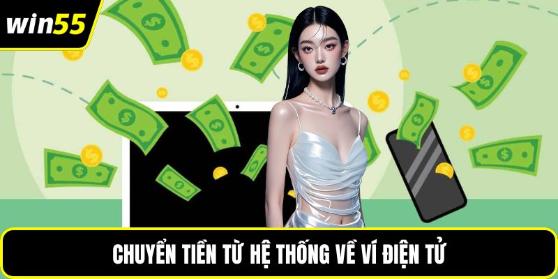 Chuyển tiền từ hệ thống về ví điện tử